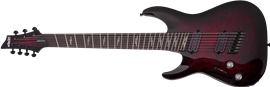 Schecter DIAMOND SERIES Omen Elite-7 Multiscale Black Cherry Burst Left Handed 7-String Electric Guitar 2022
